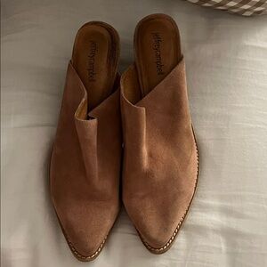 Jeffrey Campbell Suede Mule in Rusty Rose
